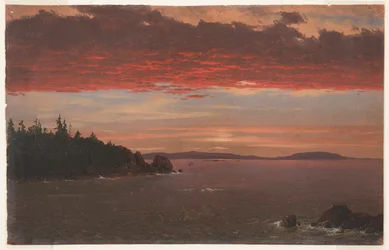 Schoodic Peninsula from Mount Desert at Sunrise