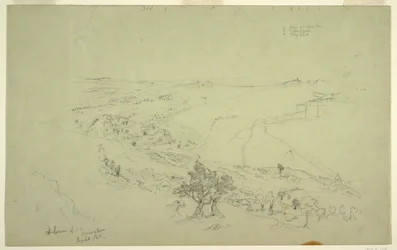 Siloam and Jerusalem, Southeastern Corner of the Walls Seen from the Mount of Olives