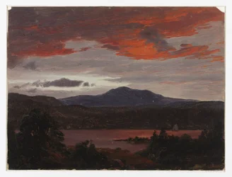 Turner Pond with Pomola Peak and Baxter Peak, Maine