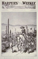 Apache Scouts lead army patrol on pursuit of Geronimo (1829-1909) from 