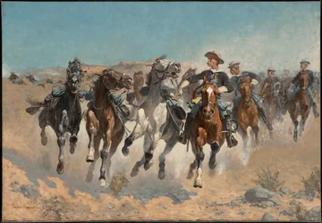 Dismounted: The Fourth Troopers Moving the Led Horses