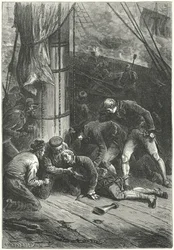 Death of Admiral Lord Nelson at the Battle of Trafalgar