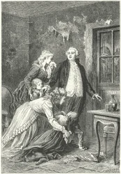 Louis XVI saying goodbye to his family before his execution