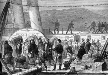 The Eastern War (1875-1878): On the Danube, Landing at Baziarch of the Fugitive Jewish Families of Rustchuck and Widdin in May 1877