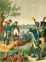 Napoleon and Massena in the Lobau Island
