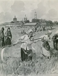 A Convent in Novgorod: Nuns Making Hay