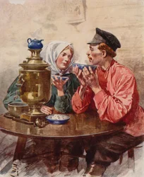 A Dish of Tea from a Samovar