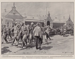 British Prisoners at Pretoria changing Quarters
