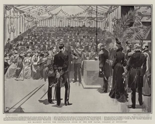 His Majesty Laying the Foundation Stone of the New Naval College at Devonport
