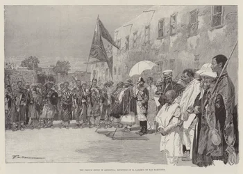 The French Envoy in Abyssinia, Reception of M Lagarde by Ras Makonnen