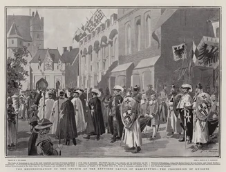 The Reconsecration of the Church of the Restored Castle of Marienburg, the Procession of Knights