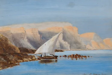 Sailing Boat off North Africa