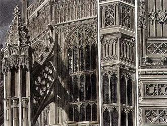 Fragments and Parts of the Exterior of Henry the Seventh Chapel, plate 12 from 