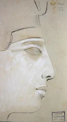 Study of a Relief of a Profile of Seti I in the Temple of Seti I, Abydos