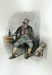 Bill Sykes and his dog, from 