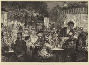 Holiday Sketches, on the Boulevards in Paris