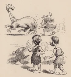 Our Antediluvian Ancestors by F Opper: Number Eight
