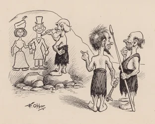Our Antediluvian Ancestors by F Opper: Number Forty Five