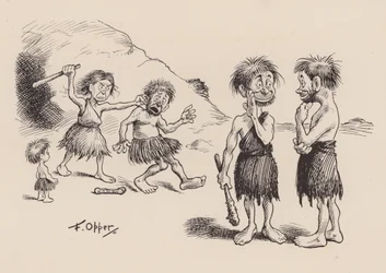Our Antediluvian Ancestors by F Opper: Number Forty Seven