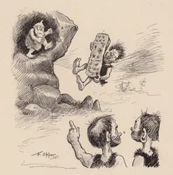 Our Antediluvian Ancestors by F Opper: Number Forty Three