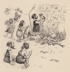 Our Antediluvian Ancestors by F Opper: Number Six