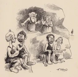 Our Antediluvian Ancestors by F Opper: Number Thirty Six