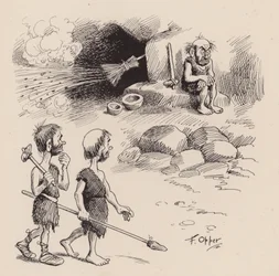 Our Antediluvian Ancestors by F Opper: Number Thirty Three