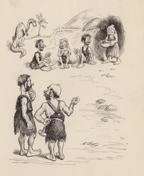 Our Antediluvian Ancestors by F Opper: Number Three