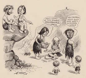 Our Antediluvian Ancestors by F Opper: Number Twenty Four