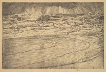 Heavy Surf, High Tide, Easthampton, 1920