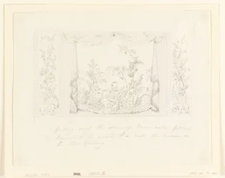 The Royal Pavilion, Brighton, Blue (South) Drawing Room, Proposed Wall Decoration, ca. 1820
