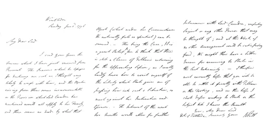 Letter by William Pitt to the Duke of Portland, 1796