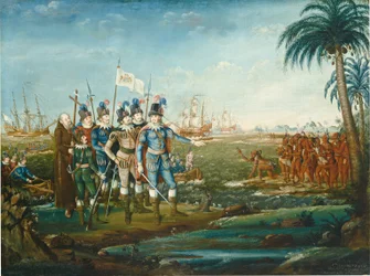 First Landing of Christopher Columbus