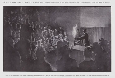 Sir Robert Ball lecturing to children at the Royal Institution