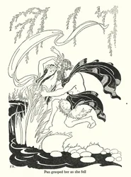 Pan Grasped Her as She Fell