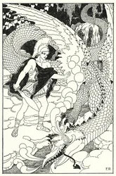 When the dragon caught sight of Cadmus, he set up another abominable hiss