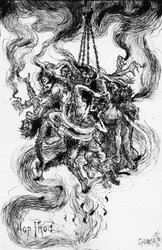 Hog Frog, illustration to the story by Edgar Allan Poe