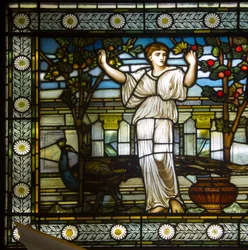 London, Thomas Goode Showroom, South Audley Street, GE Cooke, attributed Frederick Vincent Hart, Classical Maidens In A Garden