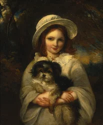 Portrait of a Girl with a Dog