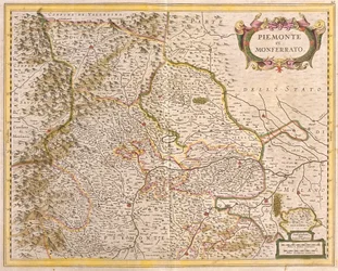 Map of Piemont, Italy