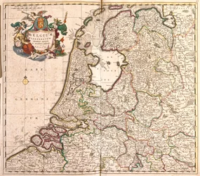 Map of the Belgian Federation (Belgium) (etching)