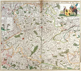 Map of the County of Hainaut (Belgium) and the Diocese of Cambrai (France)