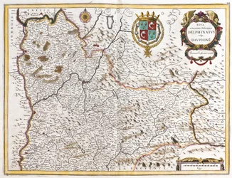 Map of the Dauphine (France)