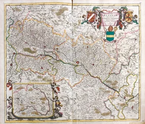 Map of the Duchy of Alsace, France