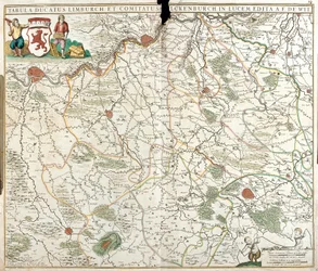 Map of the Duchy of Limburg (Belgium)