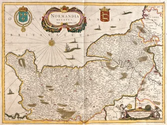 Map of the Duchy of Normandy, France