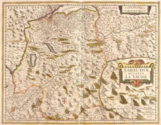 Map of the Duchy of Savoie, France