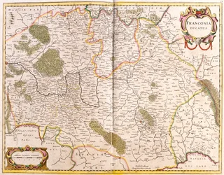 Map of the Duke of Franconia, Germany