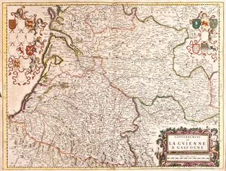 Map of the Government of Guyenne and Gascogne, France