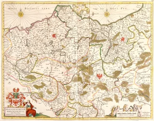 Map of the Margraviate of Brandenburg (Germany)